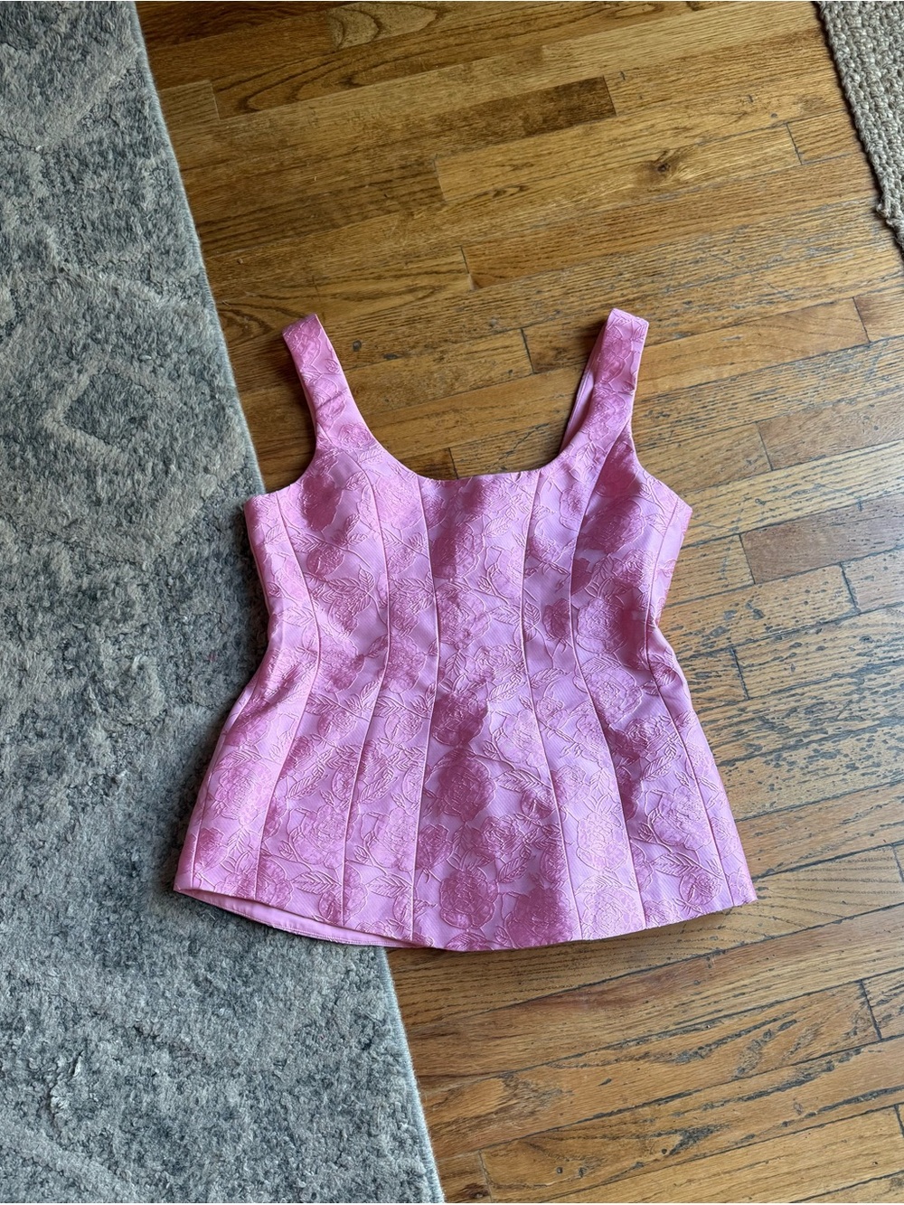 Amanda Uprichard Empire Top in Light Pink sz: Large - Picture 3 of 6